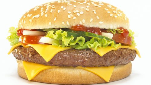 Cheeseburger, close-up