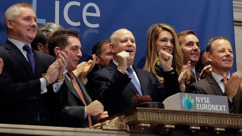 Bakkt was established in 2018 by IntercontinentalExchange as a platform to buy and sell bitcoin and other cryptocurrencies. U.S. Sen. Kelly Loeffler, who is married to the CEO of ICE, Jeffrey Sprecher, was CEO of Bakkt until she joined the Senate.(AP Photo/Richard Drew)
