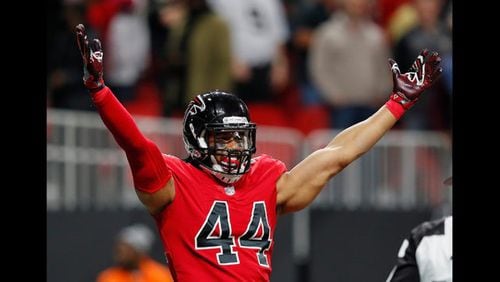 Vic Beasley's who sacked dipped from 15.5 to 5 last season is moving back to defensive end, according to Falcons coach Dan Quinn.