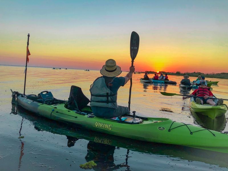 The guided Sunset Paddle excursion with Bayou Adventure is a great introduction to the ecological treasures of the Louisiana Northshore on Lake Pontchartrain.
Courtesy of Bayou Adventure and LouisainaNorthshore.com