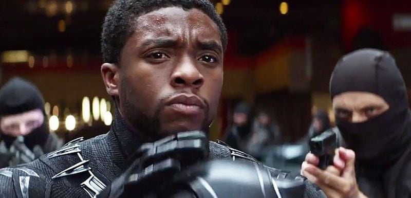 Chadwick Boseman’s character Black Panther made his debut in the recently released “Captain America: Civil War,” which filmed largely in Atlanta. Image: Marvel