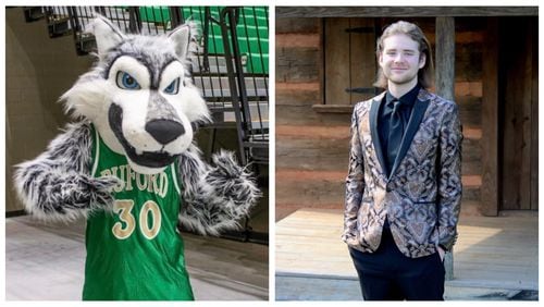 Dalton Sewell spent his high school years as the mascot Wolfie at Buford High School.