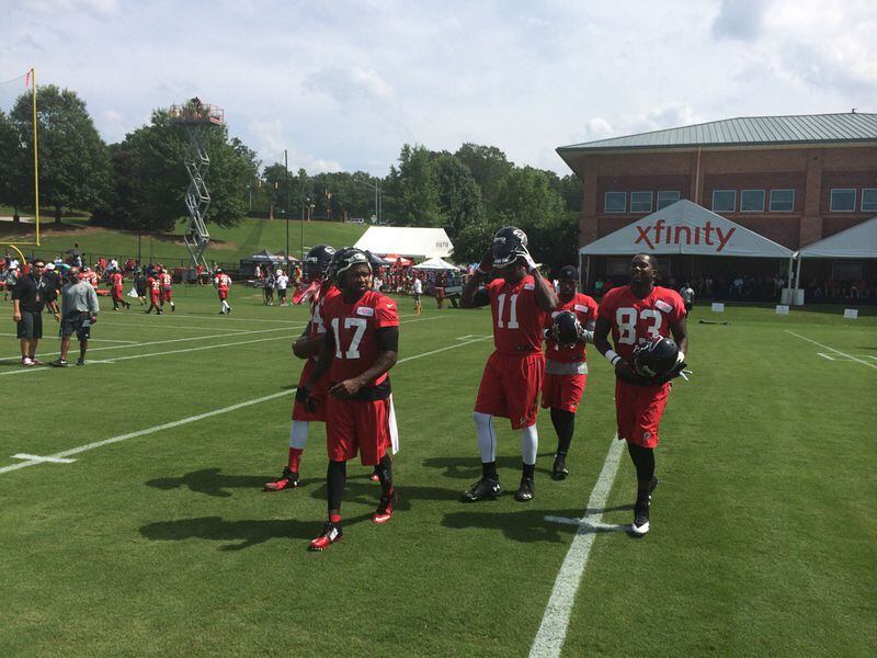 The Falcons wide receivers will be back on the field today. (By D. Orlando Ledbetter/Dledbetter@ajc.com)