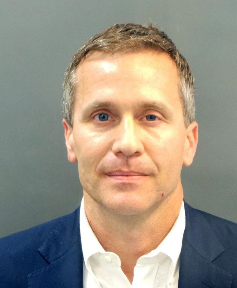 Mugshot of Missouri Gov. Eric Greitens after he was arrested Thursday on an invasion of privacy indictment related to a 2015 affair.