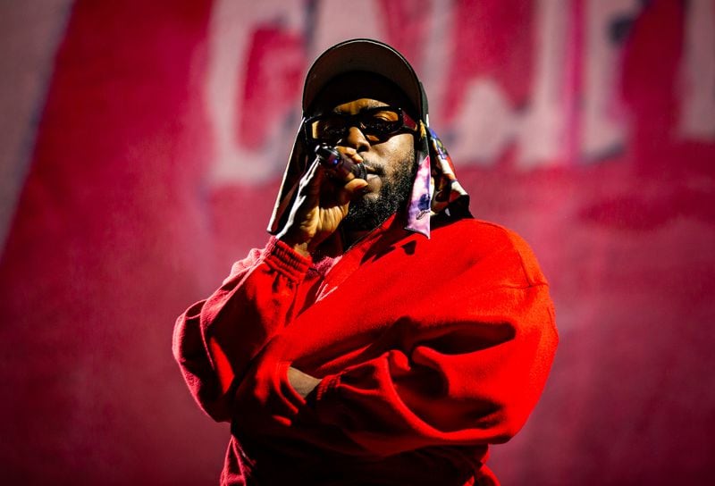 Kendrick Lamar closed out One Musicfest in Piedmont Park with a energy packed set on Oct. 29, 2023. (Ryan Fleisher FOR THE ATLANTA JOURNAL-CONSTITUTION)