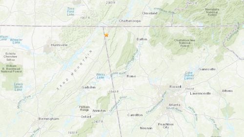 The 2.3 magnitude quake happened shortly after 8 a.m. in northwest Georgia.
