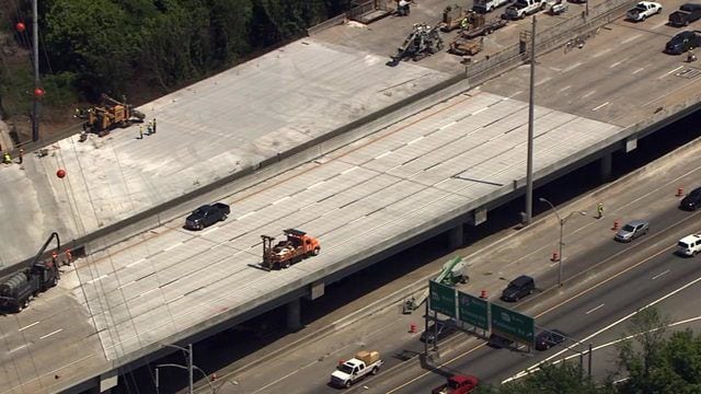 FINAL COUNTDOWN: Crews begin striping lanes of I-85