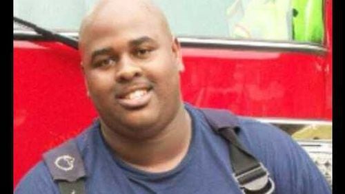 Robert Sutton, a DeKalb County firefighter, caught a baby dropped from a burning building.
