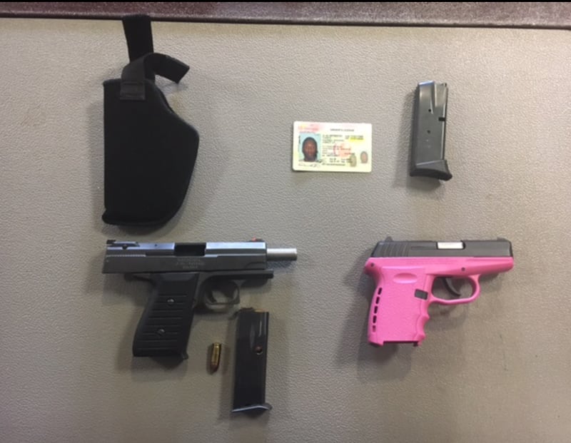 Two handguns were confiscated during Darrell Anthony Jones' arrest, authorities said. (Photo: Clayton County Sheriff's Office)