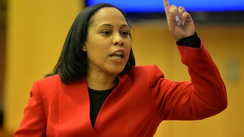Fani Willis, who prosecuted the Atlanta Public Schools cheating scandal case and later became South Fulton’s chief municipal court judge, is running against her former boss, Fulton County District Attorney Paul Howard, to become Fulton’s next DA. (Kent Johnson/ AJC 2015 file photo)