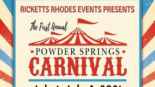 Four days of carnival food, rides and games will be among the attractions during the first annual Powder Springs Carnival on July 1-4, preceding the city's July 4th SpringsFest celebration. (Courtesy of Powder Springs)