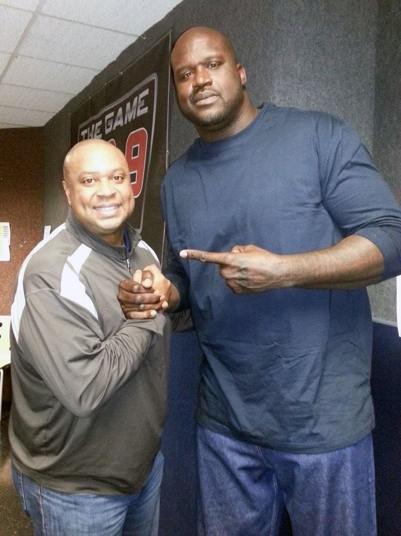 Carl Dukes with Shaquille O'Neal. CONTRIBUTED