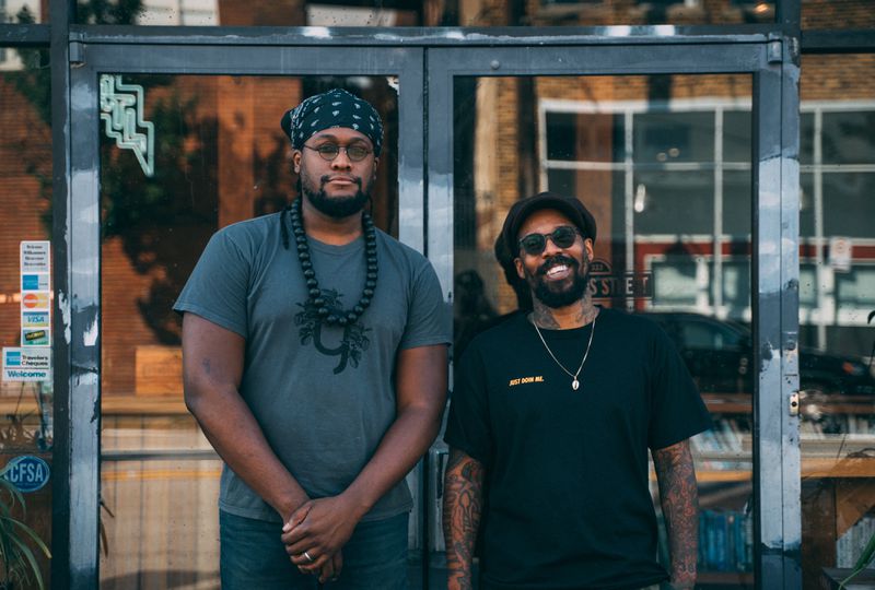 Daniel Brown (left) is opening a second location of Gilly Brew Bar at Peters Street Station, tattoo artist Miya Bailey’s community center for the arts. CONTRIBUTED BY GARY FORTNER