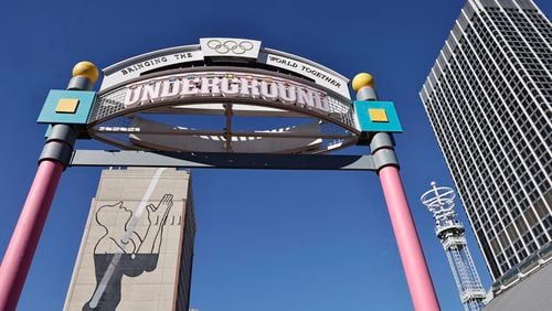 Views of  Underground Atlanta where the New Year’s Eve Peach Drop celebration will take place as seen on Thursday, December 29, 2022. (Natrice Miller/natrice.miller@ajc.com)  