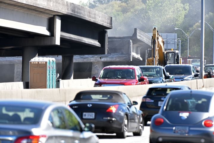 I-85 collapse aftermath April 1