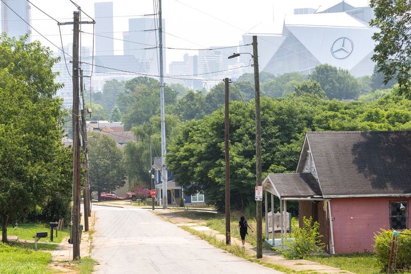 A view of the Vine City neighborhood of Atlanta on Tuesday, July 18, 2023. (Arvin Temkar / arvin.temkar@ajc.com)