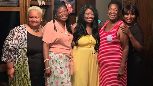 Mary Louise Brown Morgan, second from right, poses with relatives in the fall of 2019. The 78-year-old grandmother died March 27 after being diagnosed with the new coronavirus.