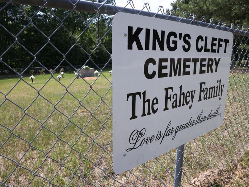The King's Cleft's 20-acre farm in rural Johnson County includes a family cemetery, where Kathy Fahey and six of her children are buried. One of the children died in infancy and the others had profound physical disabilities. (Tyson Horne / Tyson.Horne@ajc.com)