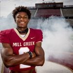 Caleb Downs, Mill Creek: The state's consensus No. 1 prospect and No. 11 overall nationally who has committed to Alabama. Region 8-7A’s defensive player of the year in 2021 when he had 77 tackles (57 solos), five interceptions and 11 pass breakups.