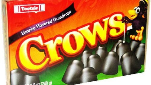 Crows black gumdrops, made by the folks at Tootsie Roll, boast a mild anise flavor.