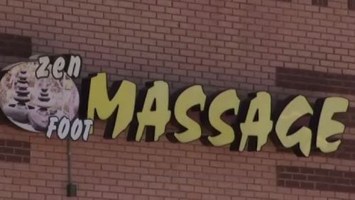 Roswell officals will look to actions taken by neighboring cities, such as Johns Creek, to stop illegal activity at massage parlors. In 2013, police made arrests at Zen foot massage. (Credit: Channel 2 Action News)