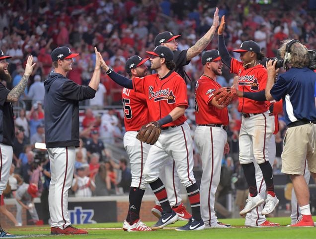 Photos: Braves bounce back, shut out Cardinals in Game 2 of playoffs
