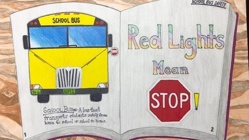 Aumkar Patel of Union Grove Middle School took the Division 3 prize in the Henry County Schools Bus Safety poster contest.