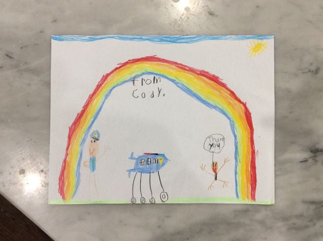 Art from the Heart: Kids thank front-line public safety workers