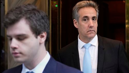 Michael Cohen leaves his apartment building in New York, Tuesday, May 14, 2024. Cohen, former President Donald Trump’s fixer-turned-foe is returning to the witness stand for a bruising round of questioning from the former president’s lawyers. (AP Photo/Seth Wenig)
