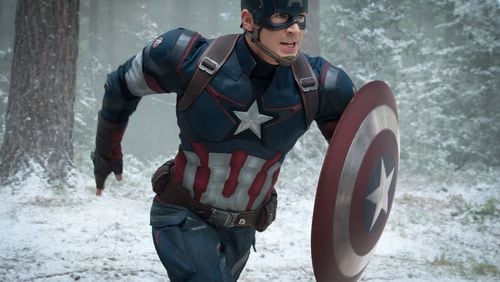 Chris Evans as Captain America/Steve Rogers, in “Avengers: Age Of Ultron.” (Jay Maidment/Disney/Marvel)