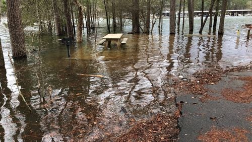 Allatoona Lake’s campgrounds are closed with the exception of this one, McKinney Campground in Bartow County. (Photo provided by the Army Corps of Engineers)