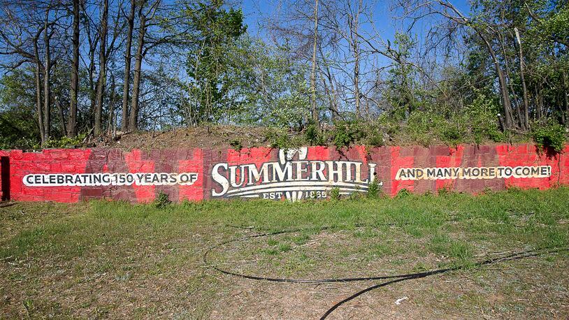 A sign welcomes people to Atlanta's Summerhill community.