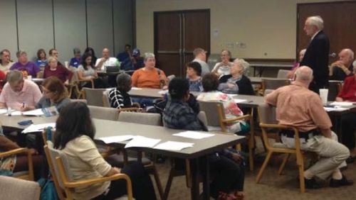 Public input is needed on future of Gwinnett’s parks online or in-person. Shown here: previous public input meeting at Bethesda Park Senior Center. (Courtesy Gwinnett County)