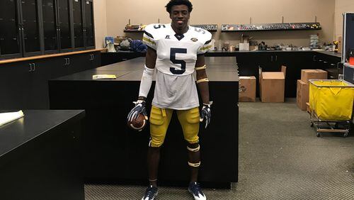 Georgia Tech commit Jalon Calhoun has played quarterback in high school, but could switch positions in college. (Courtesy Jalon Calhoun)