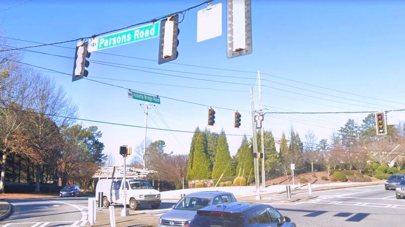 Johns Creek recently approved an agreement with GDOT to accept  additional federal funding for engineering updates for improvements to Abbotts Bridge Road between Parsons Road and Primrose Parkway. (Google Maps)