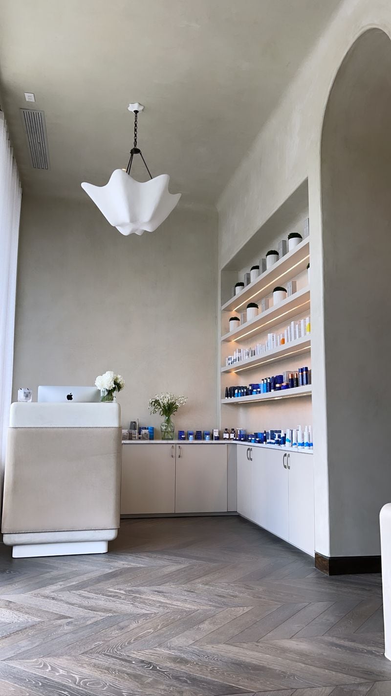 The retail area at each Faced The Facial Studio location offers clean skincare brands, such as Naturopathica, Augustinus Bader and Image Skincare.
Courtesy of Faced The Facial Studio