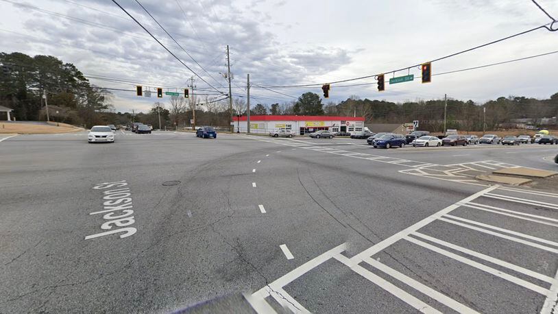 Lawrenceville recently received a grant to be used for the construction of intersection improvements at Scenic Highway and Jackson Street/New Hope Road. (Google Maps)