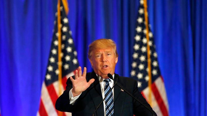 Republican presidential candidate Donald Trump speaks during a news conference in West Palm Beach, Fla. AP file/Brynn Anderson