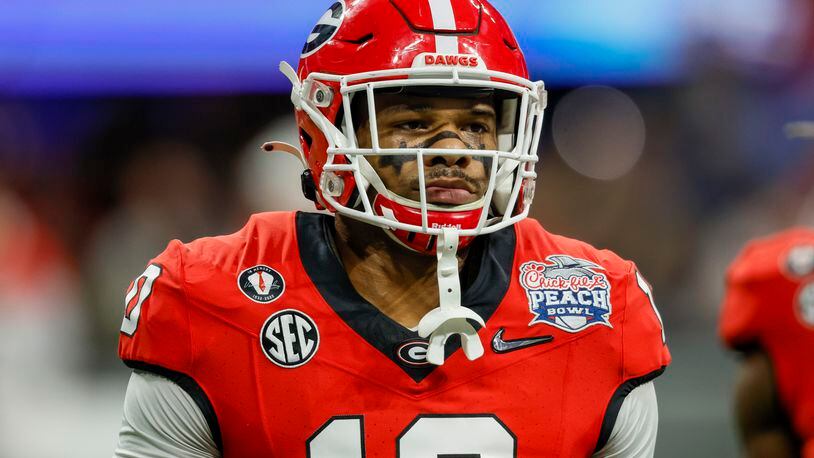 Georgia linebacker Jamon Dumas-Johnson was booked into Athens-Clarke County Jail on Wednesday night on reckless driving and racing charges. The rising junior was incarcerated just 41 minutes before being released on a pair of bonds totaling $4,000. (Jason Getz file photo / Jason.Getz@ajc.com)
