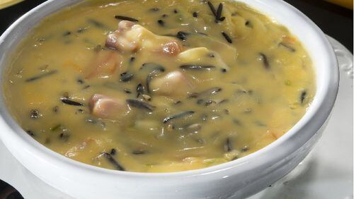 Eating for Life's Wild Rice and Ham Soup uses nutritious wild rice and low-fat dairy. (Tammy Ljungblad/Kansas City Star/TNS)