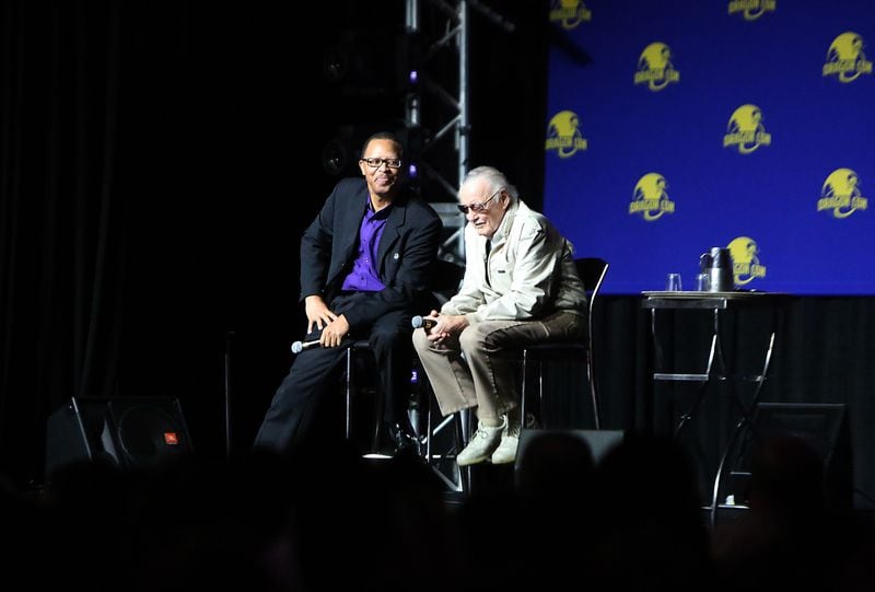 September 1, 2017 Atlanta - Marvel master Stan Lee talks to packed room at what was announced as his last DragonCon event. Fans had a chance to ask questions of the 94-year-old mastermind behind such classic comics as Spider-Man. RYON HORNE/RHORNE@AJC.COM