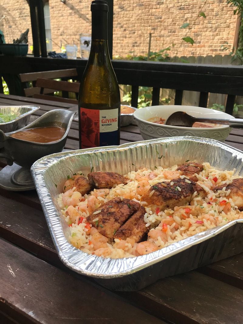 You can pair food from Local Three with a bottle of Giving Kitchen label wine. Proceeds benefit Atlanta-based nonprofit Giving Kitchen, which provides emergency assistance to food-service workers facing unexpected hardship. LIGAYA FIGUERAS / LIGAYA.FIGUERAS@AJC.COM