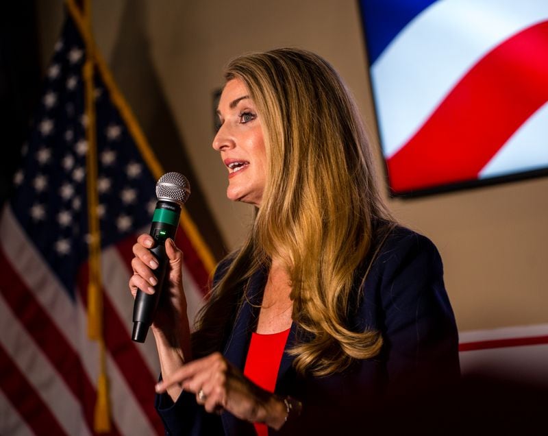 Former U.S. Sen. Kelly Loeffler continues to keep up a pace of public appearances busier than most elected officials. (Jenni Girtman for The Atlanta Journal Constitution)