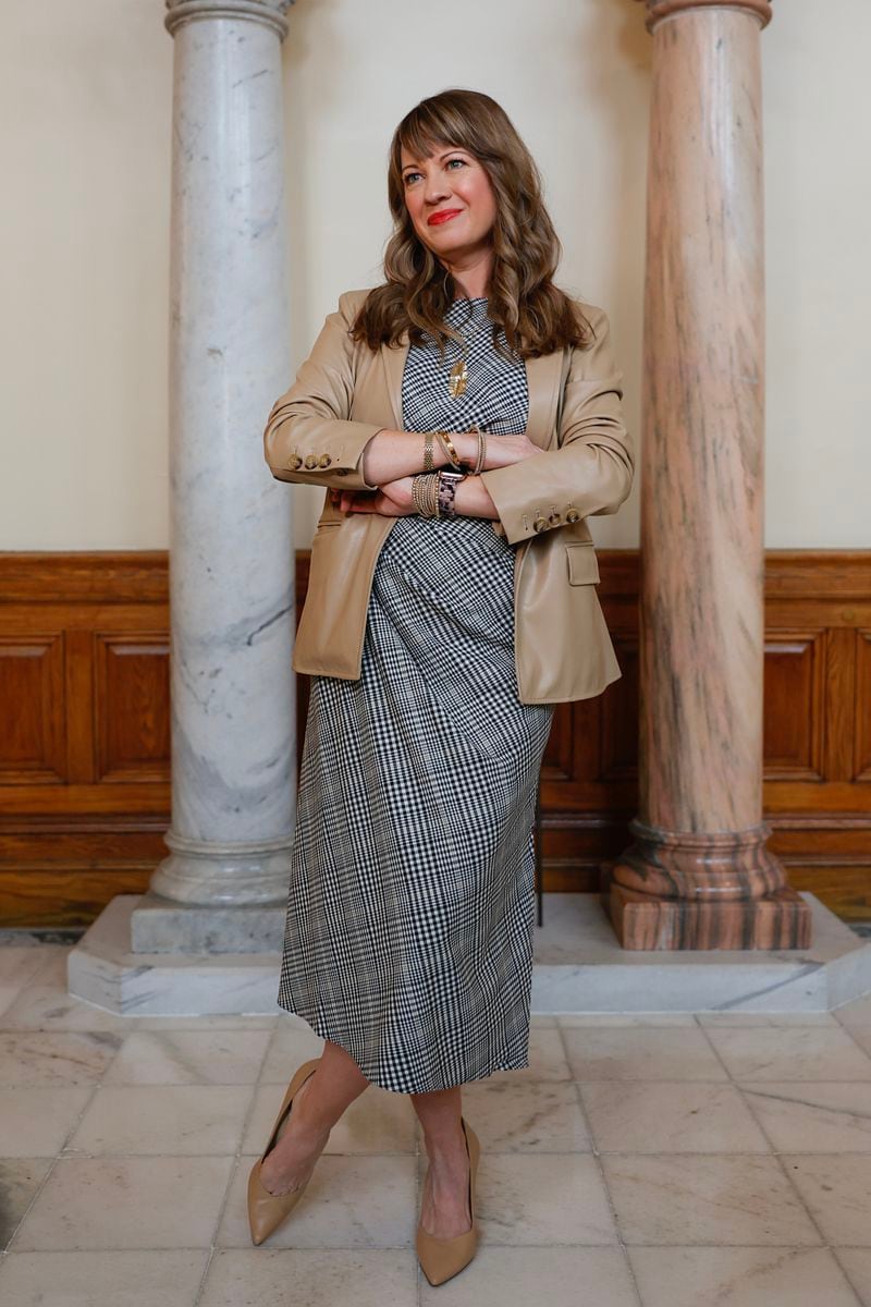Rep. Teri Anulewicz (D-Smyrna) poses for a portrait at the Georgia State Capitol on Monday, March 27, 2023.  (Natrice Miller/ natrice.miller@ajc.com)
