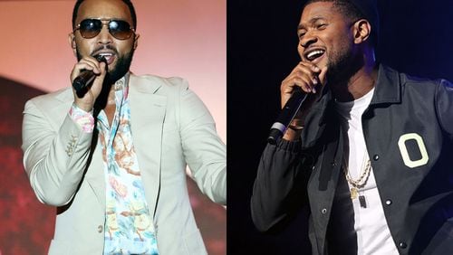 John Legend and Usher will perform at the Beloved Benefit Feb. 24 at the Mercedes-Benz Stadium. AJC FILE PHOTOS