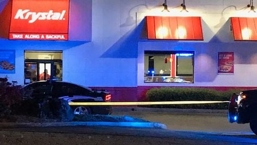 No arrests have been made in connection with a shooting in the parking lot of a DeKalb County Krystal.