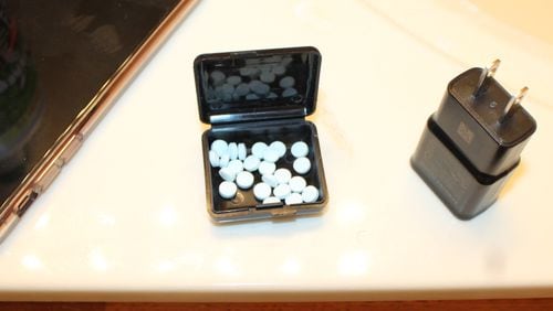 Pills that appear like ordinary prescription medicine but contain lethal amounts of fentanyl are killing people in Georgia and across the nation. (Courtesy of Gwinnett County Medical Examiner's Office)