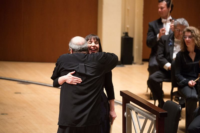 Atlanta Symphony Orchestra Music Director Robert Spano and soprano Jessica Rivera performed the 2016 premiere of Jonathon Leshnoff’s “Zohar” in Symphony Hall. The two also collaborated together on Spano’s latest recording. CONTRIBUTED BY ATLANTA SYMPHONY ORCHESTRA
