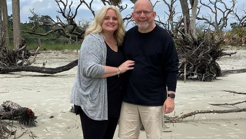 Buckhead residents Lori (right) and Reg Griffin visited Jekyll Island for the first time since the mid-1990s.