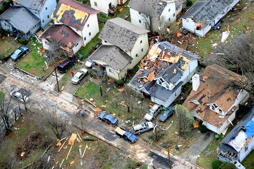 Atlanta tornado: Bird's-eye view of damage